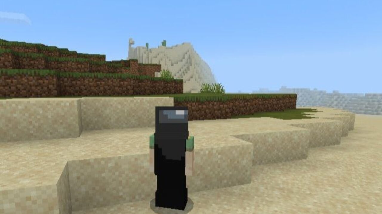 Black Spacesuit from Among Us Texture Pack for Minecraft PE