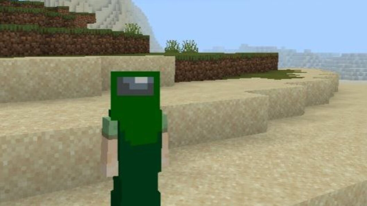 Green Spacesuit from Among Us Texture Pack for Minecraft PE