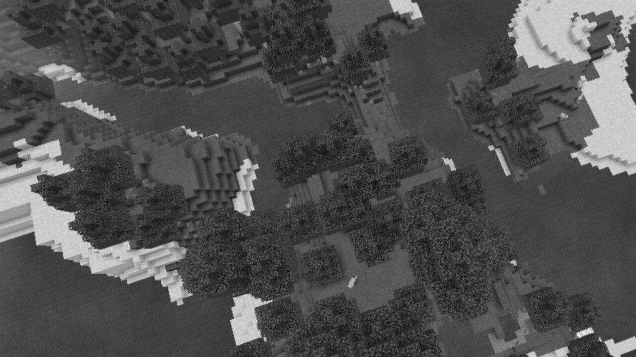 Landscape from Black and White Textures for Minecraft PE