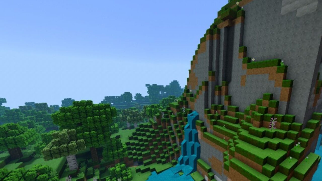 Mountains from Real Life Texture Pack for Minecraft PE