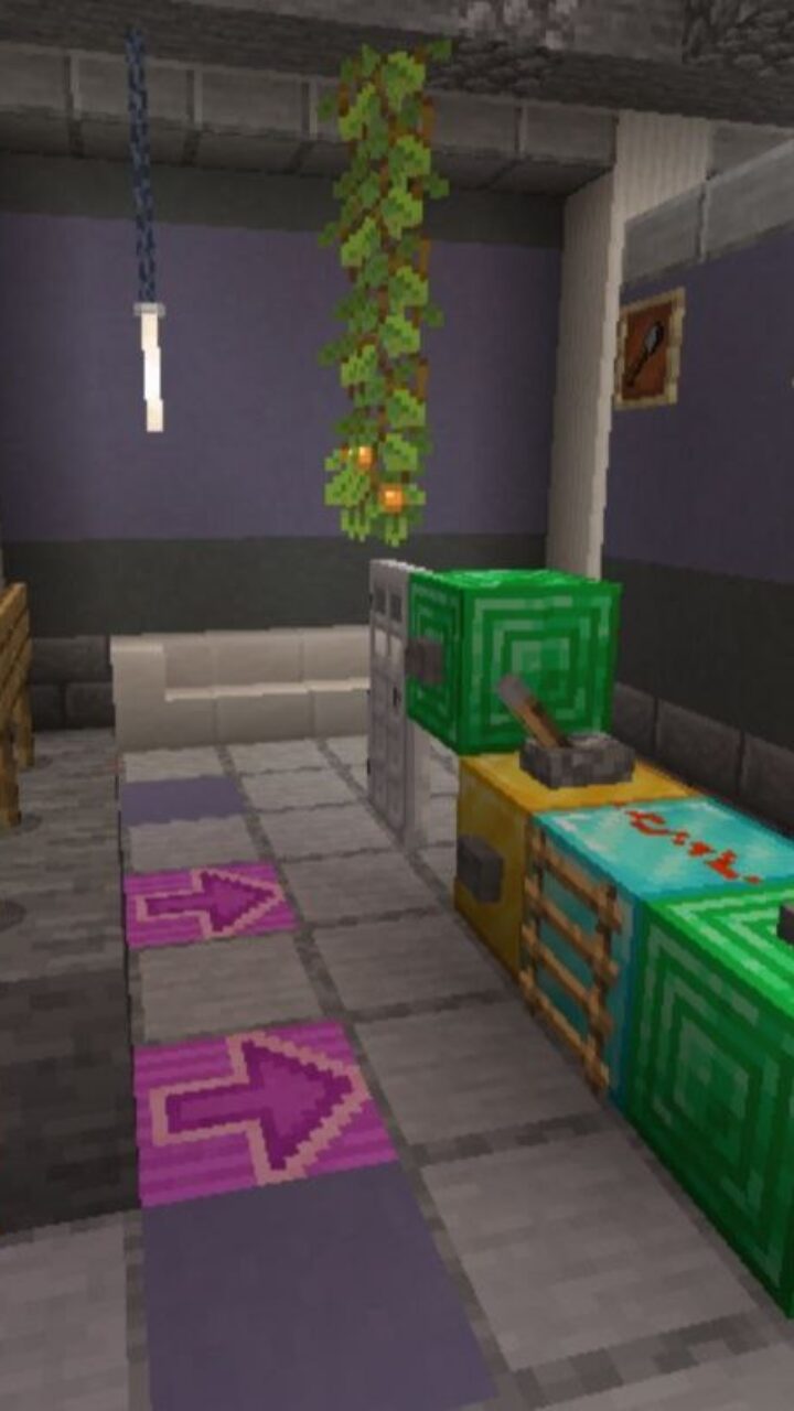 Room from Huggy Wuggy Map for Minecraft PE