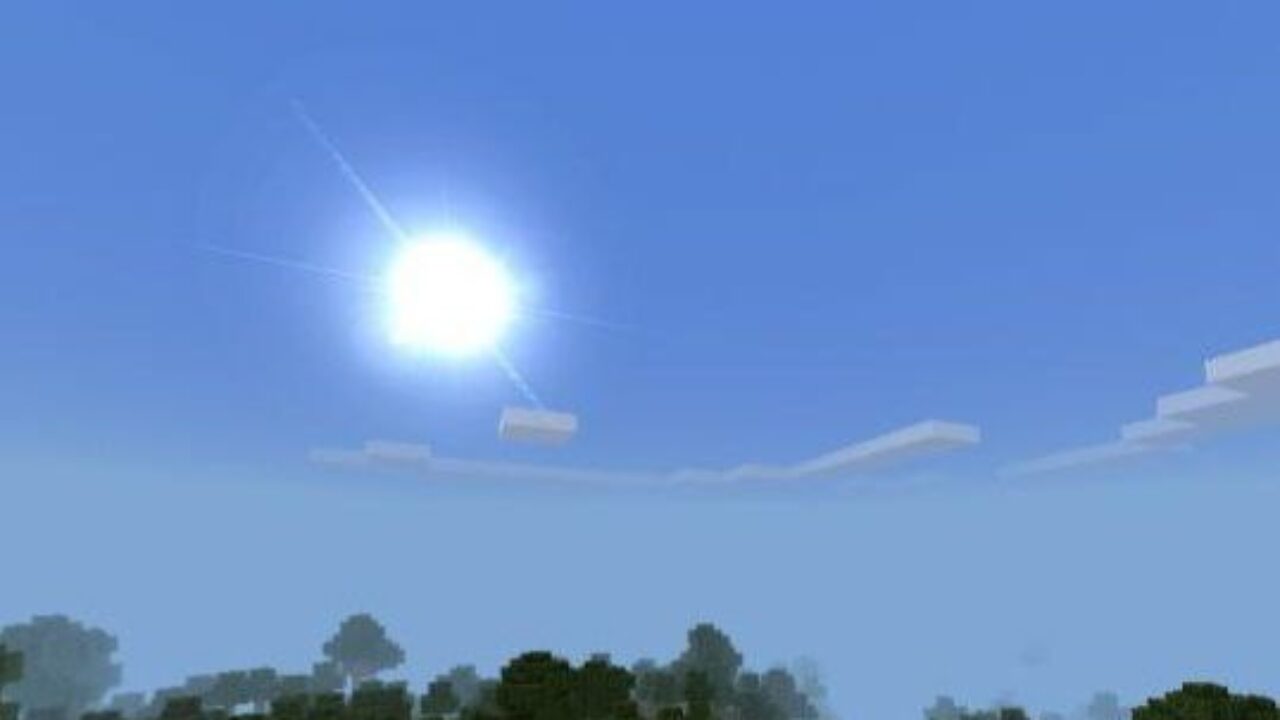 Sun from Shiftery Shaders for Minecraft PE