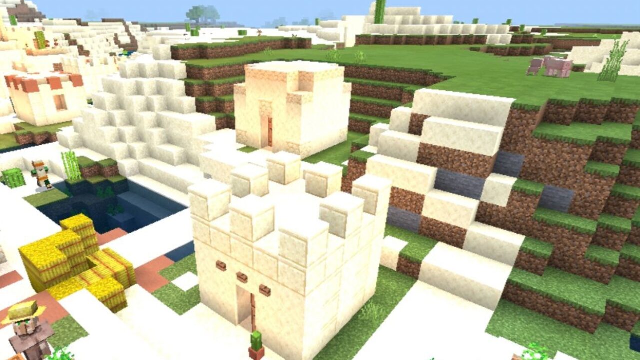 Village from Light Shaders for Minecraft PE