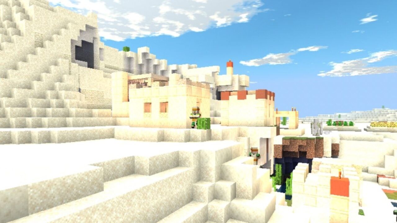 Village from Light Shaders for Minecraft PE