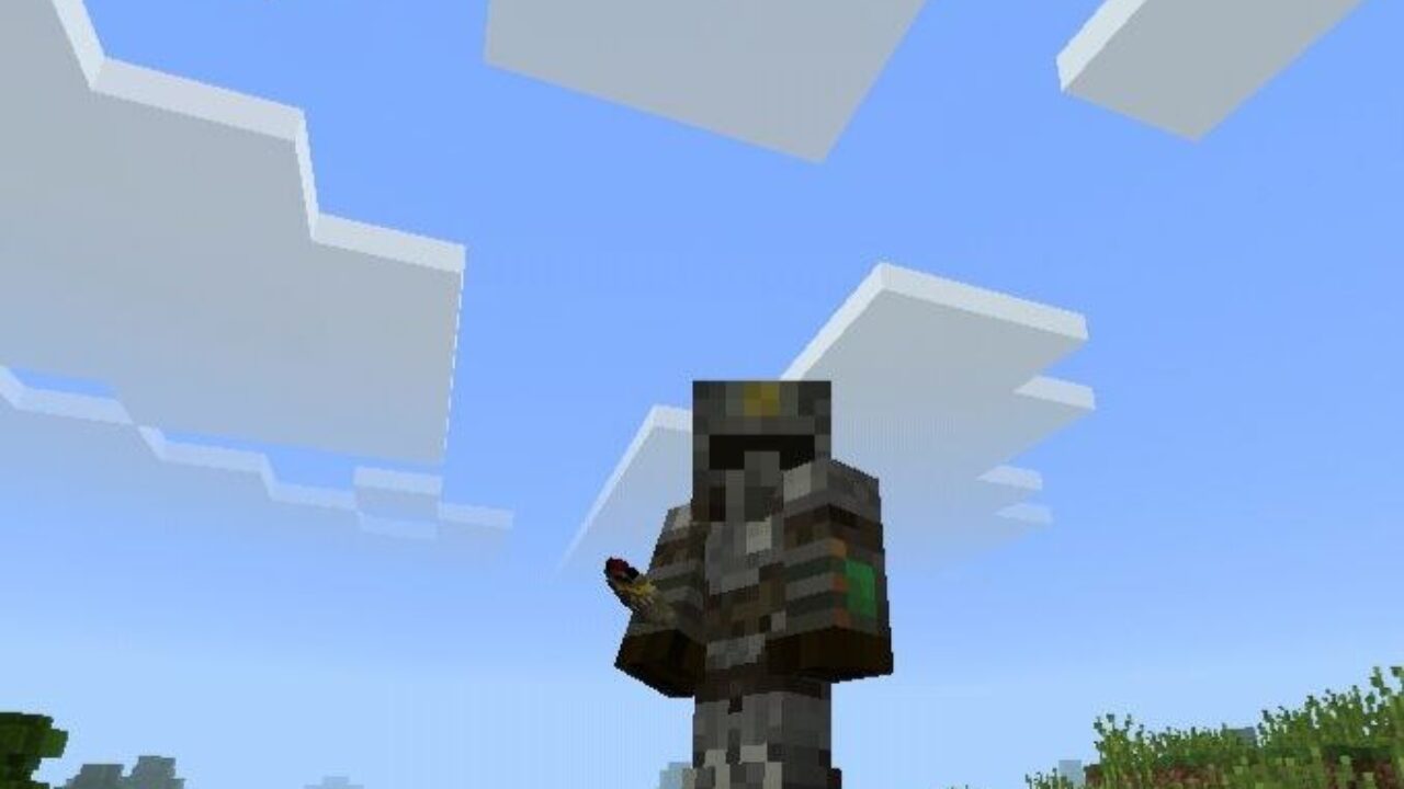 Sky and Steve from Fallout Texture Pack for Minecraft PE