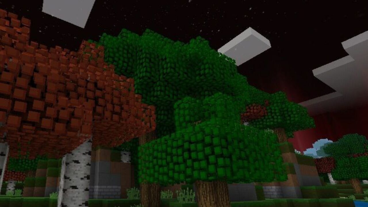 Forest from New Purpled Texture Pack for Minecraft PE