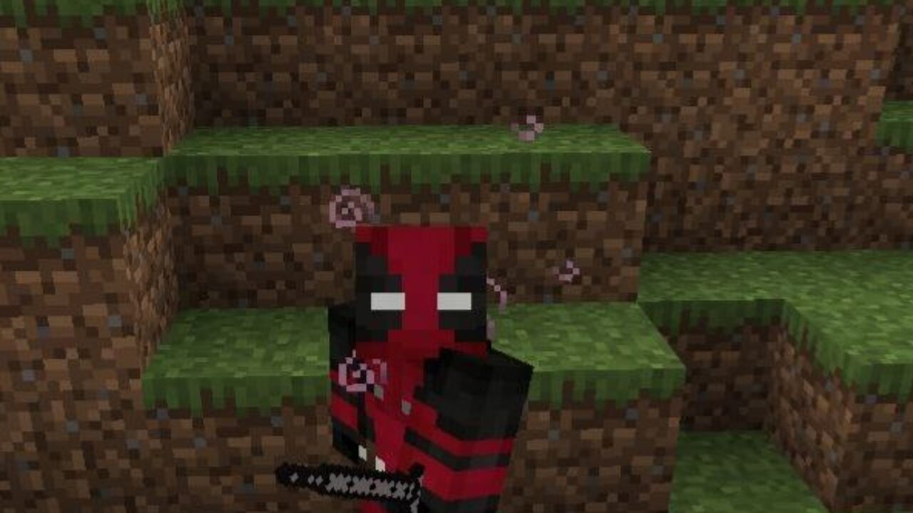 Costume from Deadool Mod for Minecraft PE