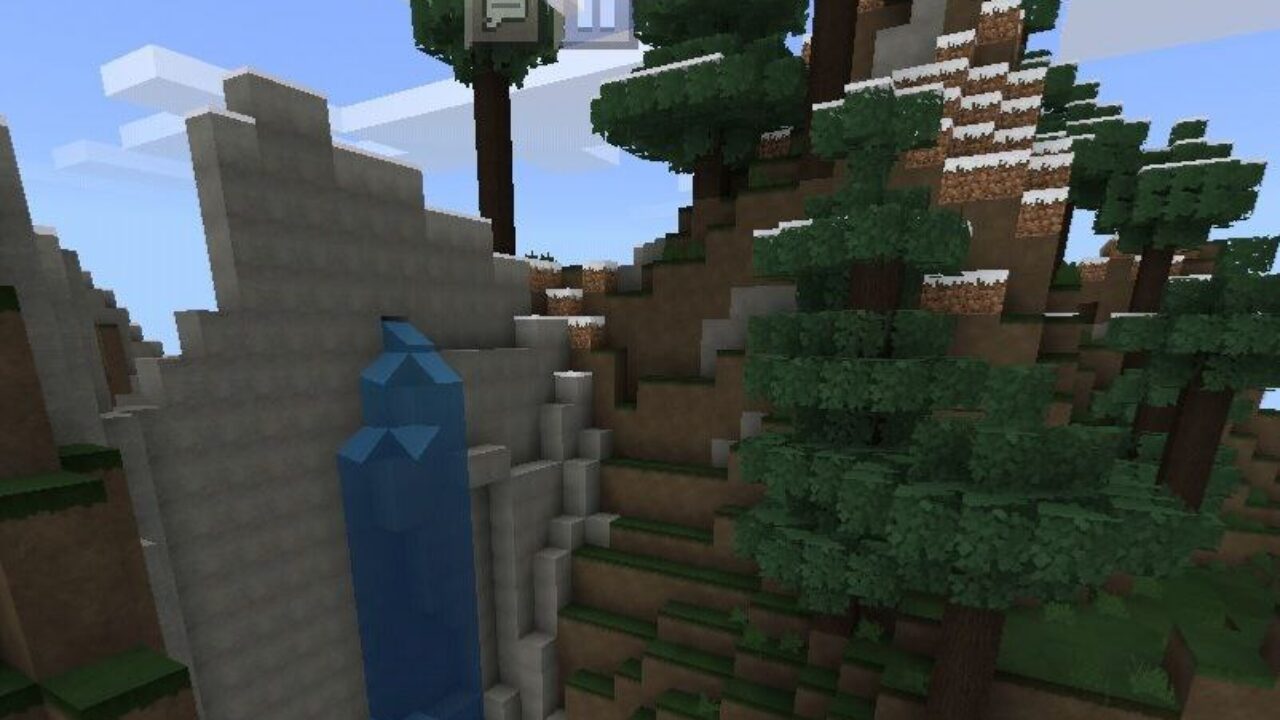 Mountains from Flows HD Texture Pack for Minecraft PE