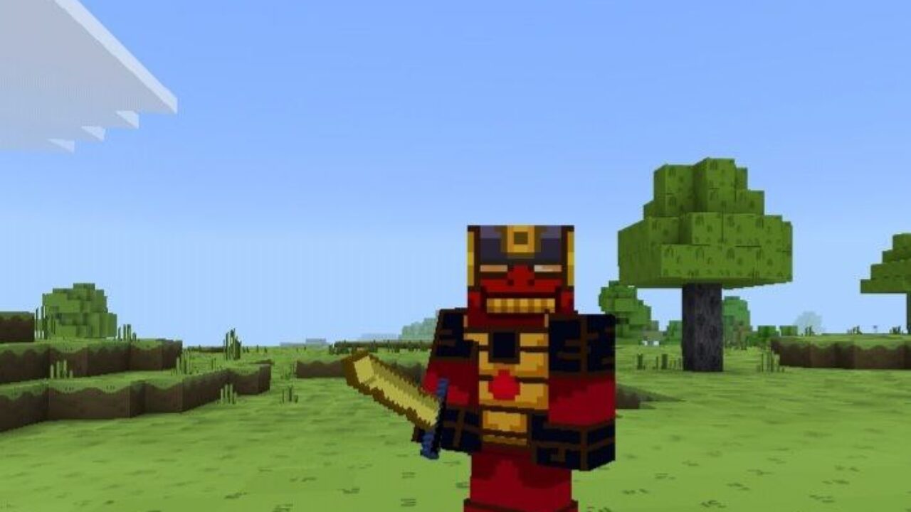 Steve in Armor from Adventure Time Texture Pack for Minecraft PE