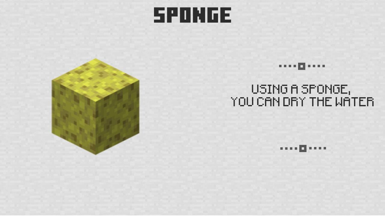 Sponge for Minecraft PE