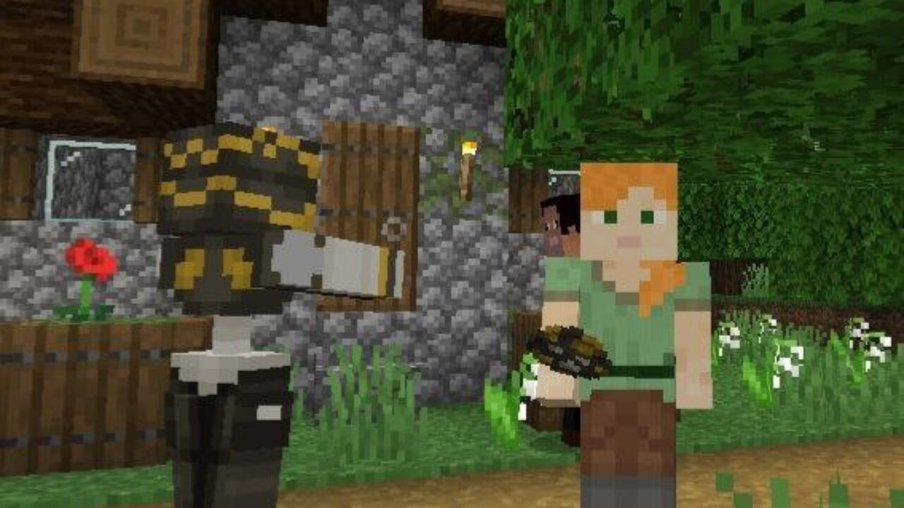 Steve with Enemy from Jojo Bizarre Adventure Mod for Minecraft PE