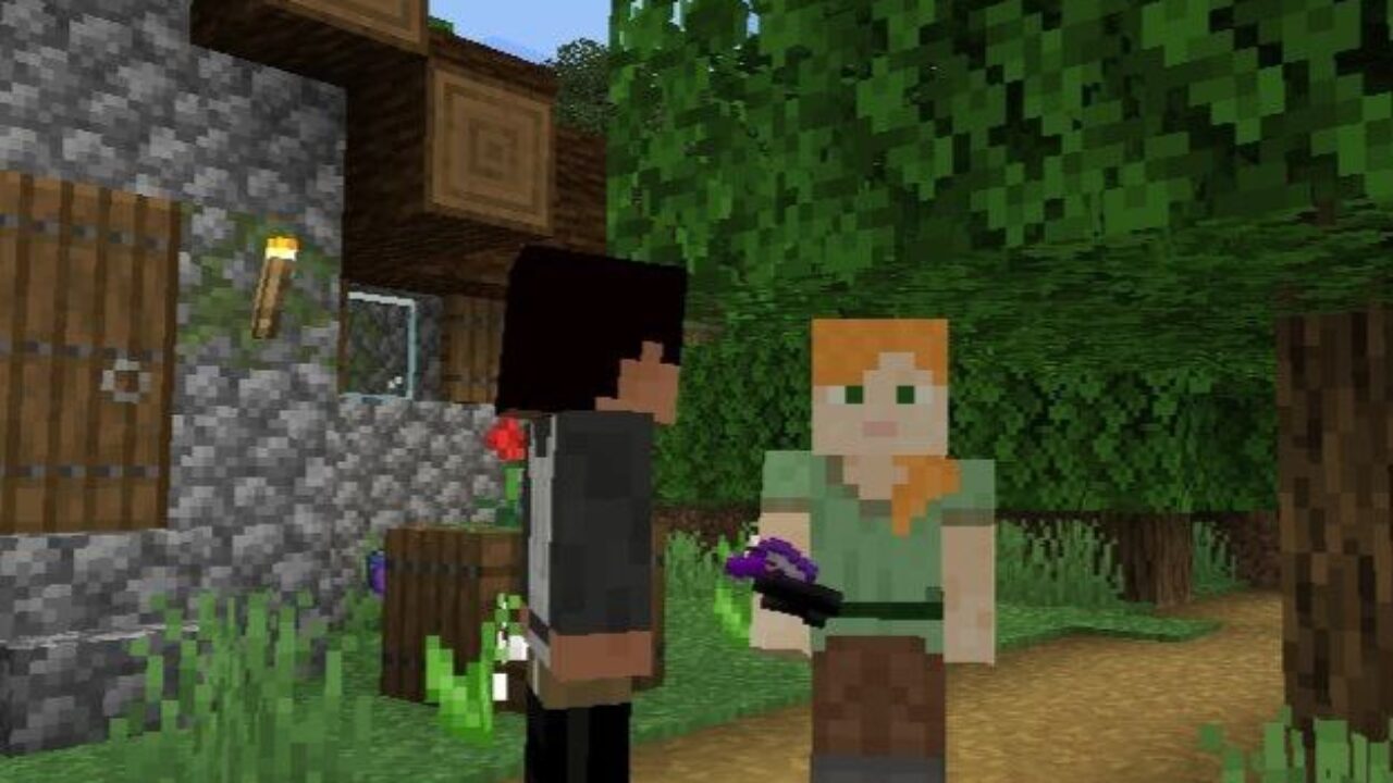 Steve and Mob from Jojo Bizarre Adventure Mod for Minecraft PE