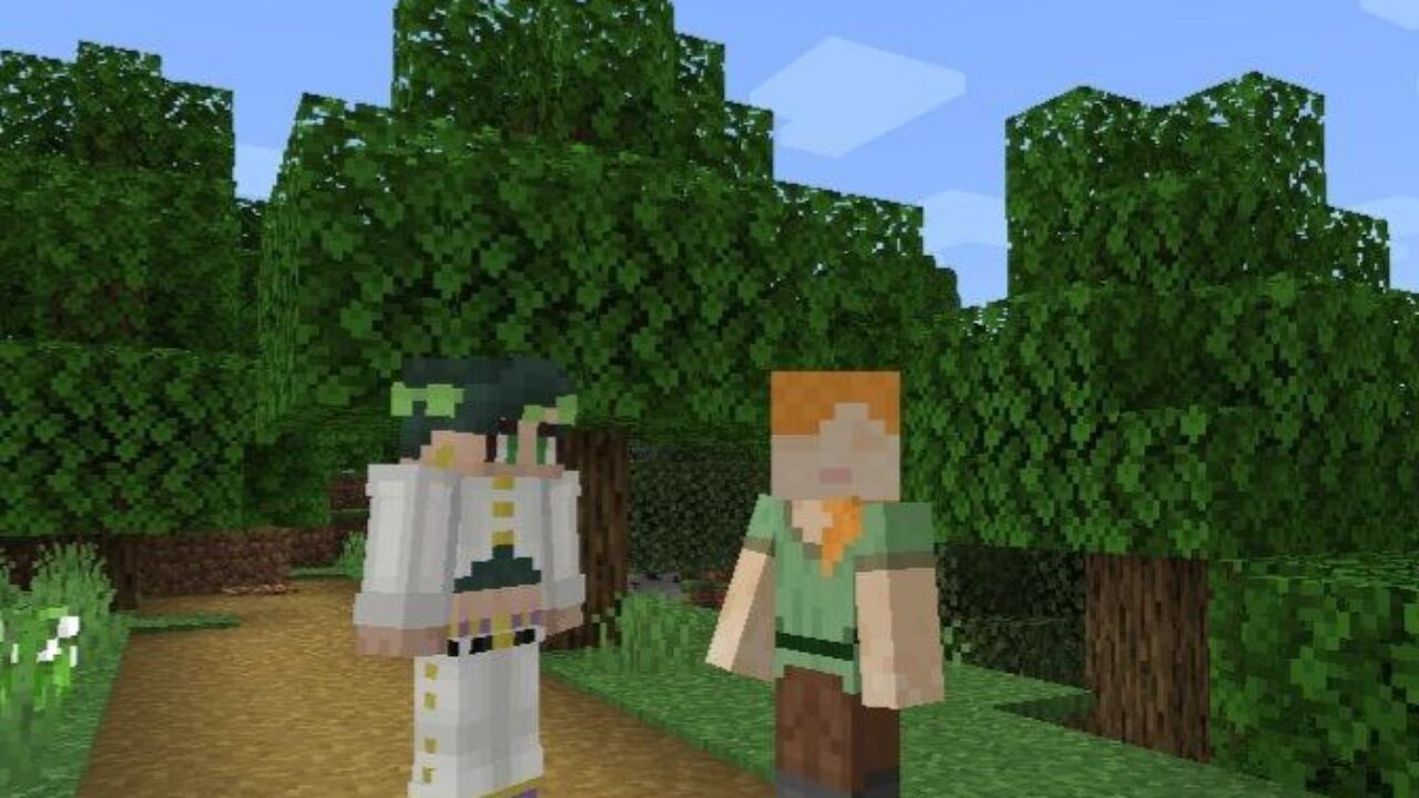 Steve and Boy from Jojo Bizarre Adventure Mod for Minecraft PE