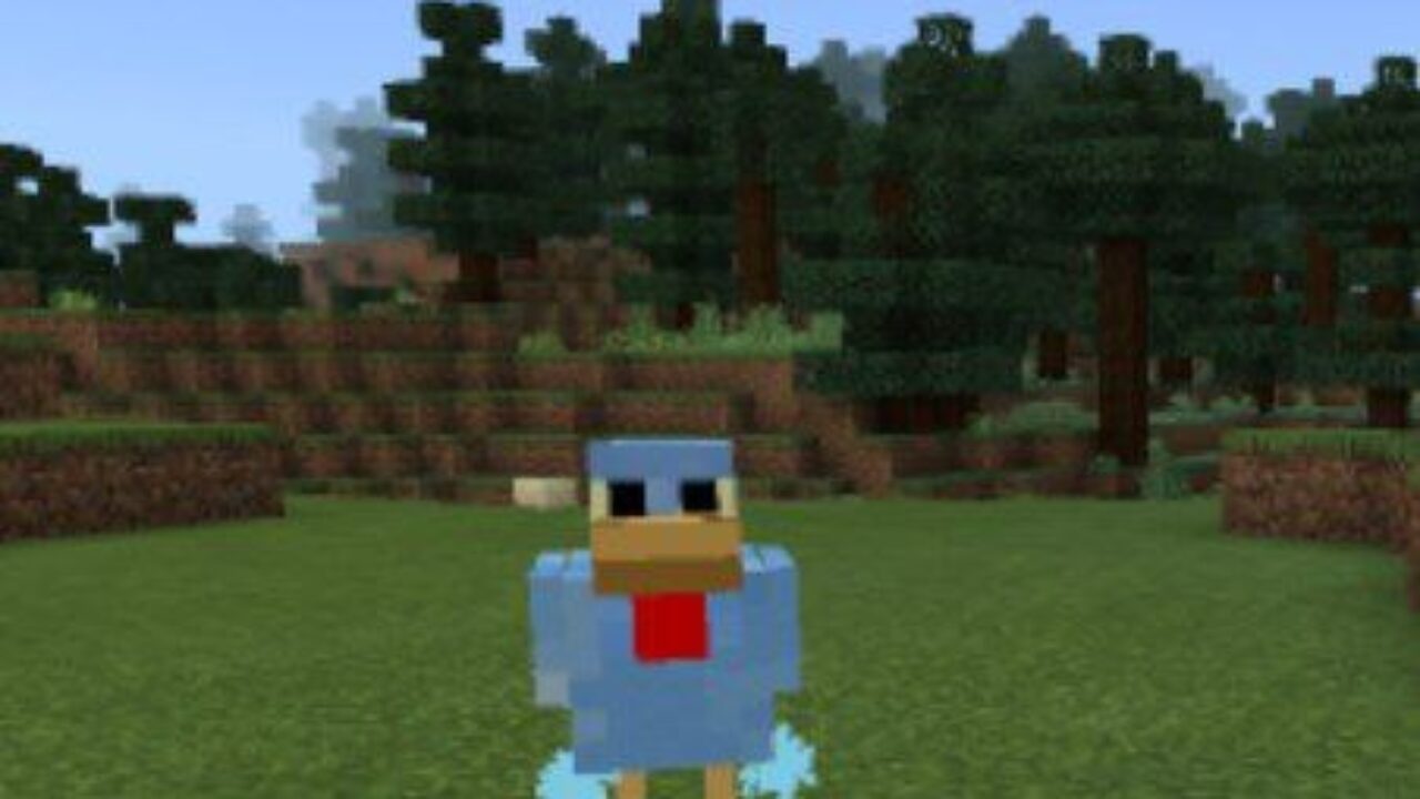 Ice Chicken from Chicken Mod for Minecraft PE