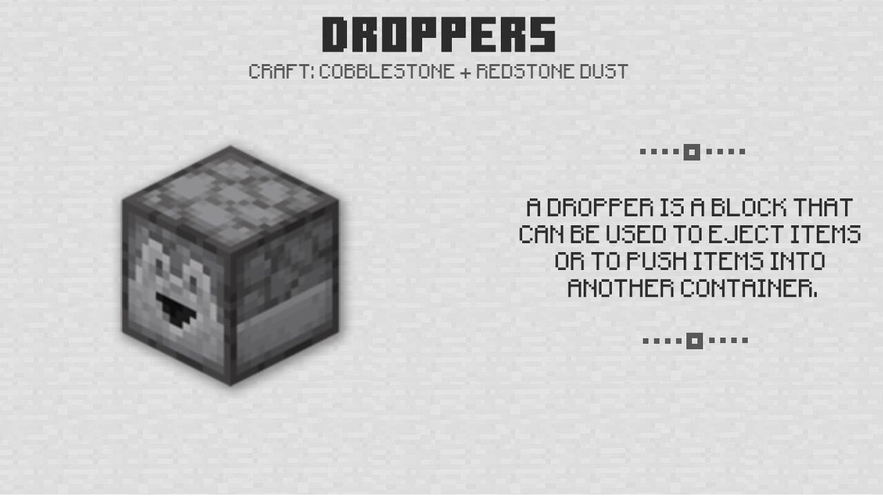 Droppers for Minecraft PE 0.14.0