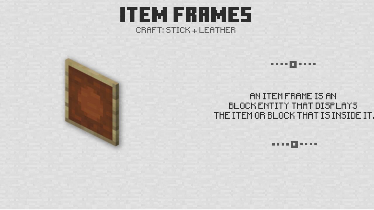 Item Frames for Minecraft PE 0.14.0