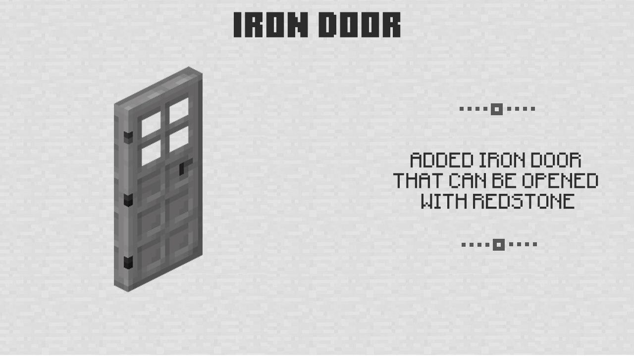 Iron Door for Minecraft PE 0.13