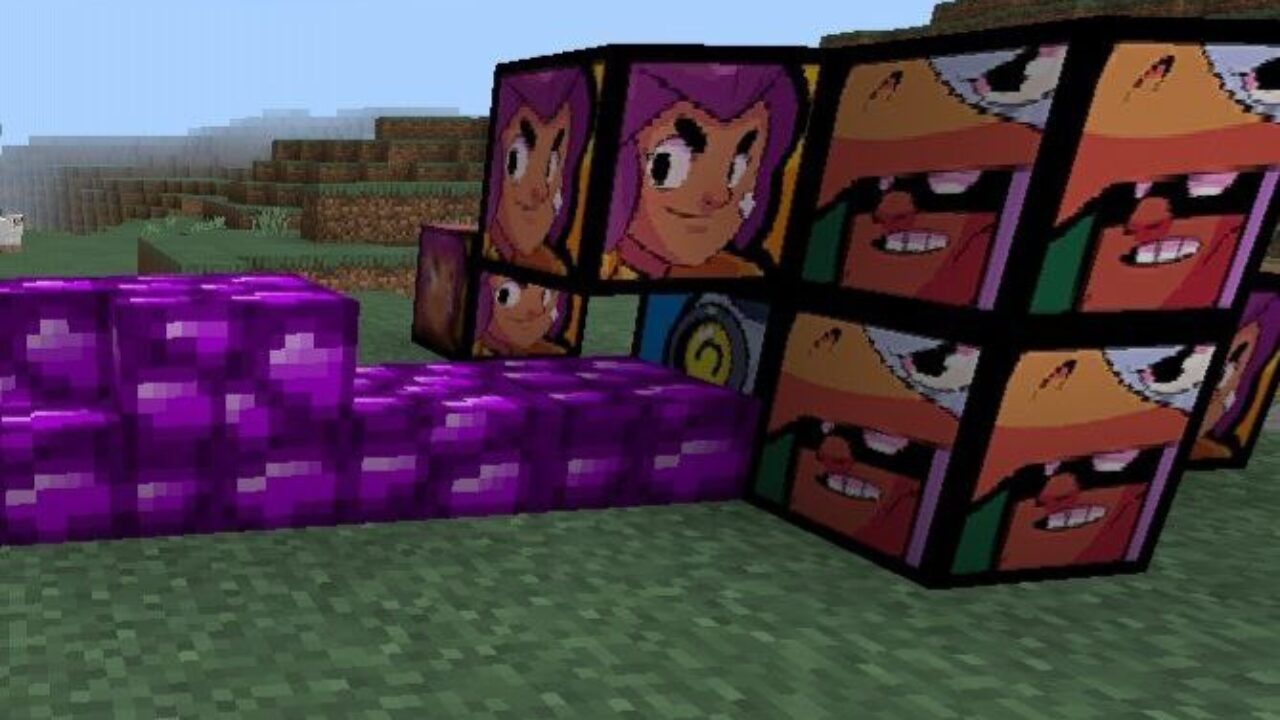 Different colors of Blocks from Brawls Stars Texture Pack for Minecraft PE