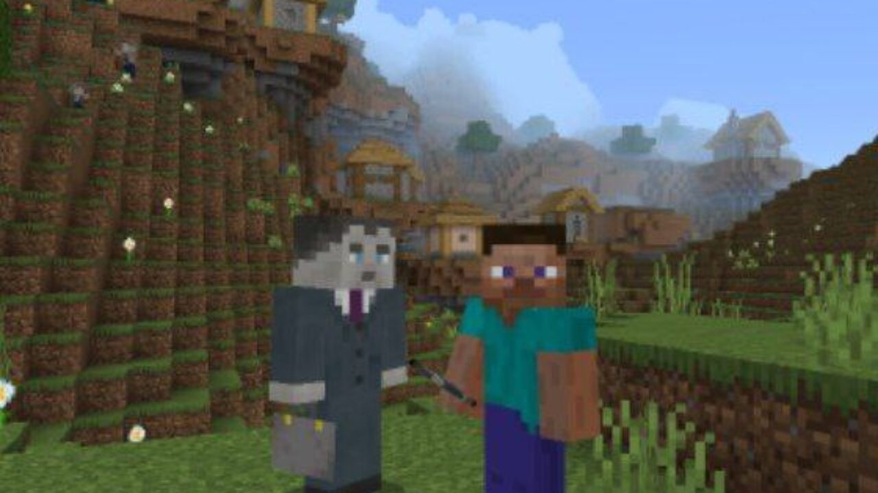 Steve and G-Men from Half Life Mod for Minecraft PE