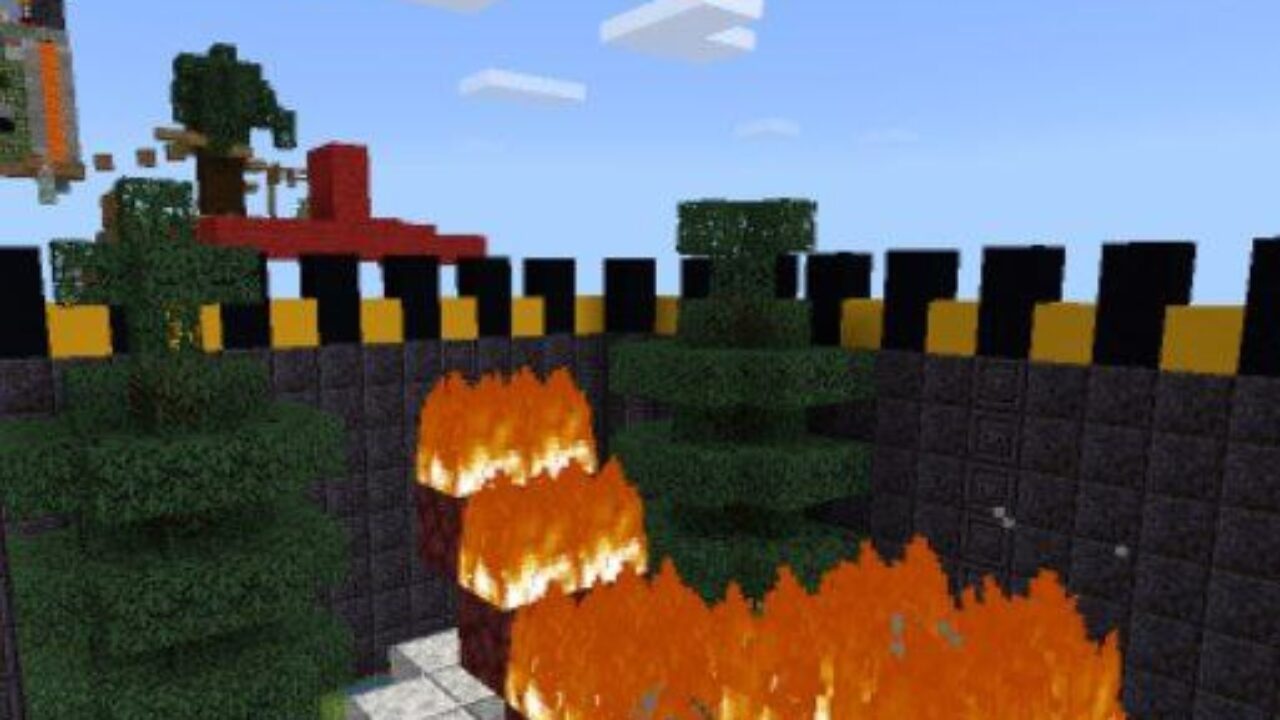 Fire from Dream SMP Map for Minecraft PE