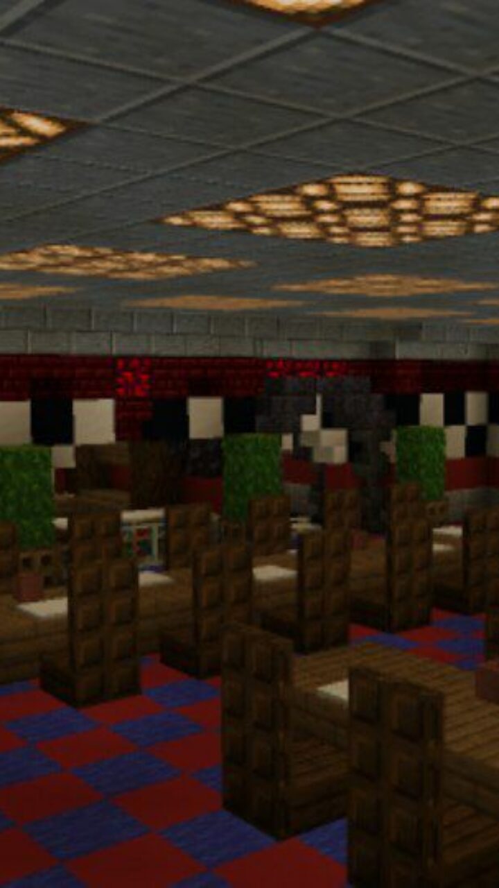 Dining Room from Freddy Fazbear Pizza Maps for Minecraft PE