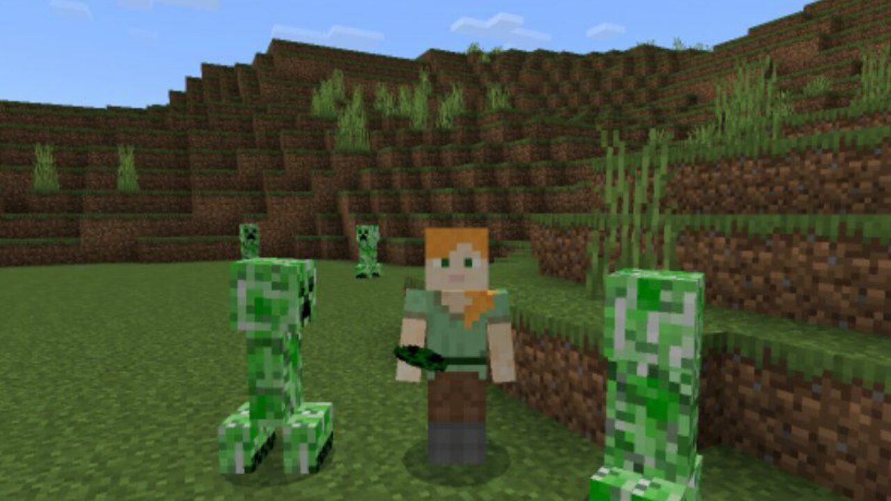 More Creepers from Creeper Texture Pack for Minecraft PE