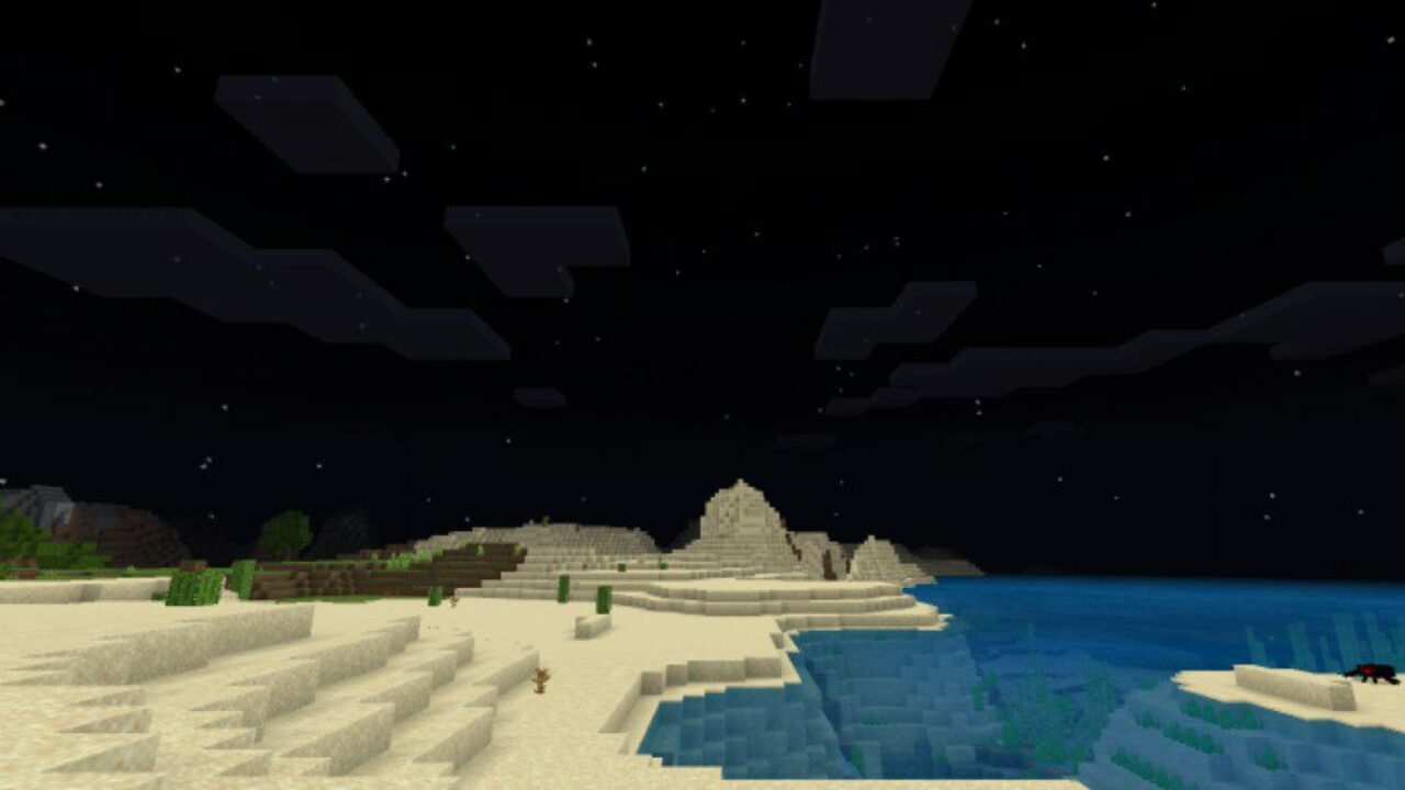 Night Sky from Night Vision Texture Pack for Minecraft PE