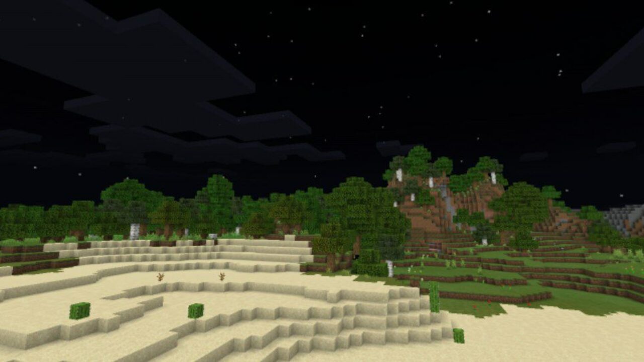 Nature from Night Vision Texture Pack for Minecraft PE