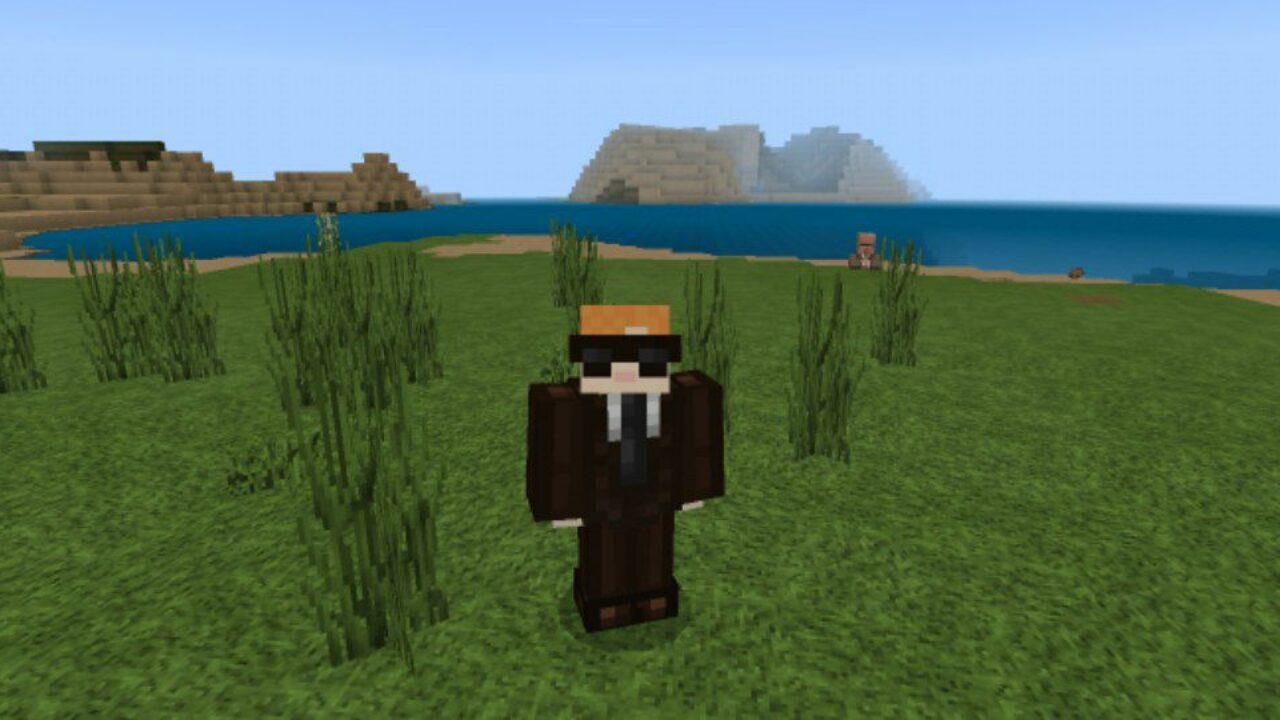 Steve in Costume from City Texture Pack for Minecraft PE