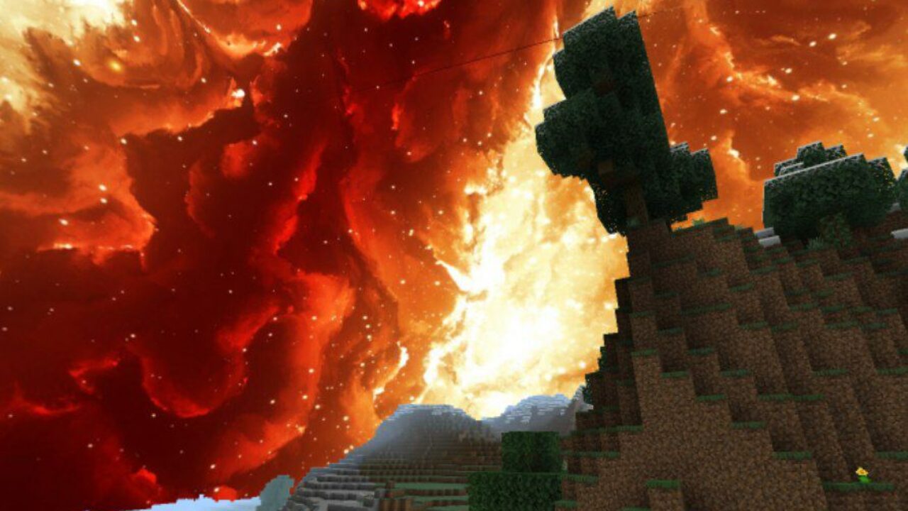 Magma Sky from Sky Texture Pack for Minecraft PE