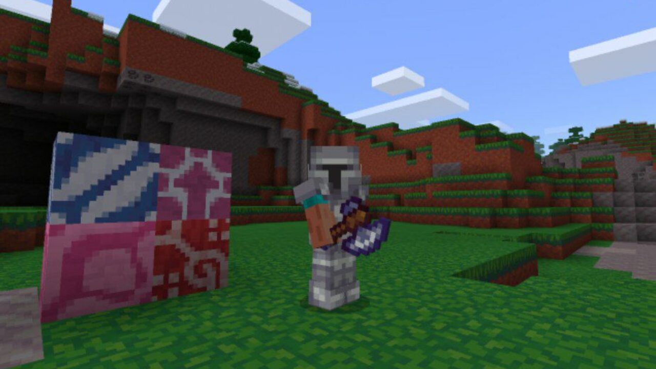 Steve and Blocks from Woodpecker Texture Pack for Minecraft PE