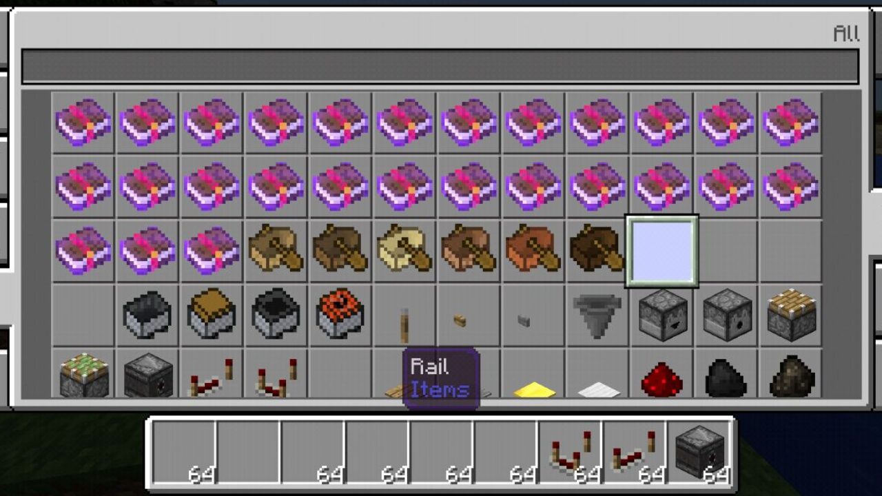 Menu from Redstone Texture Pack for Minecraft PE