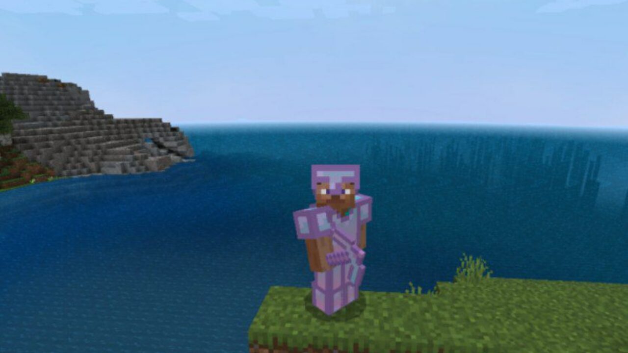 Purple Armor from Vaporwave Texture Pack for Minecraft PE