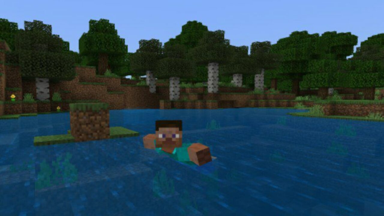 Swimming Animation from Animated Texture Pack for Minecraft PE