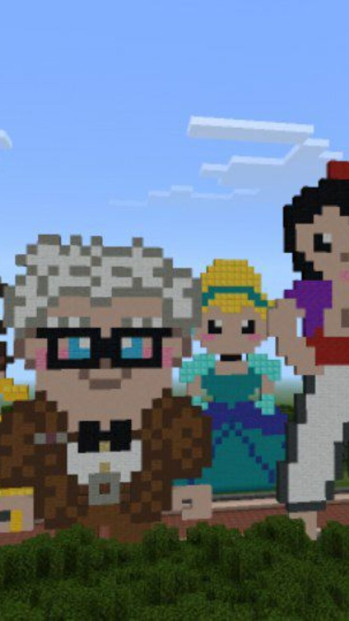 Cartoon Characters from Disneyland Map for Minecraft PE