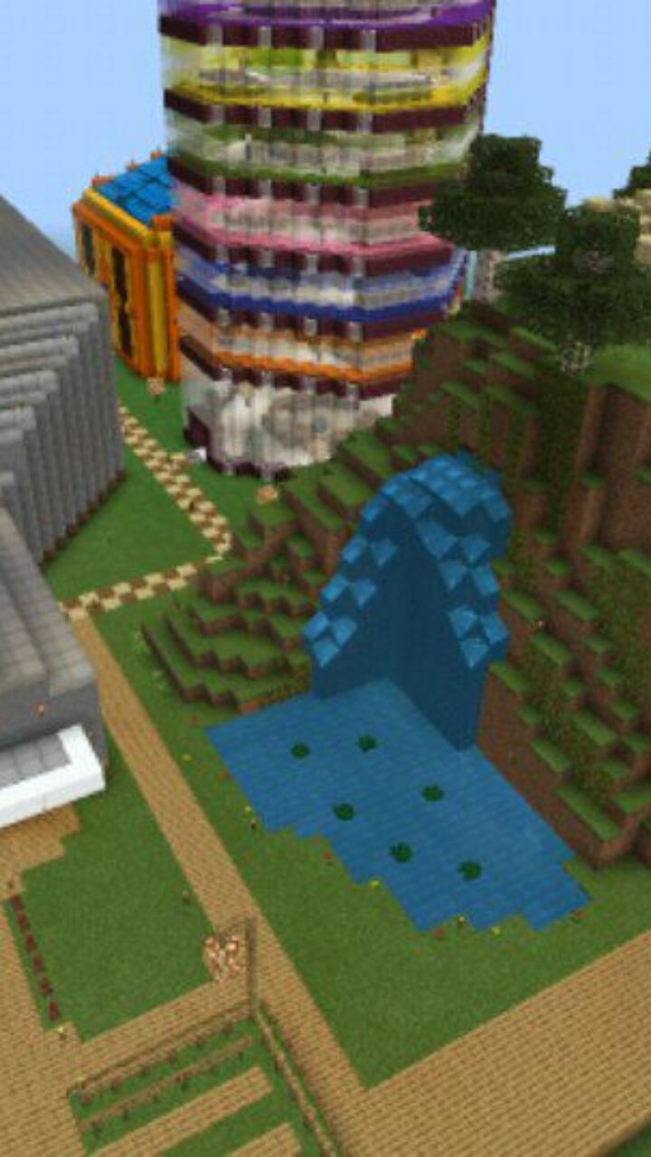 Buildings from Stampys Lovely Map for Minecraft PE