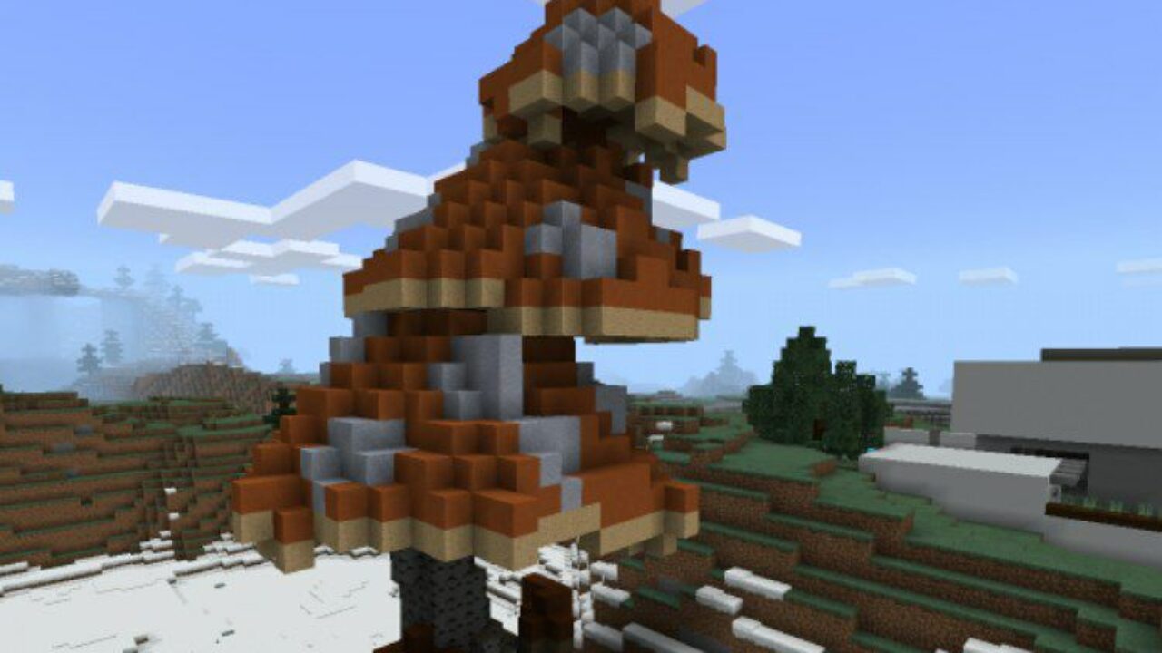 Mushroom Buildings from House Mod for Minecraft PE