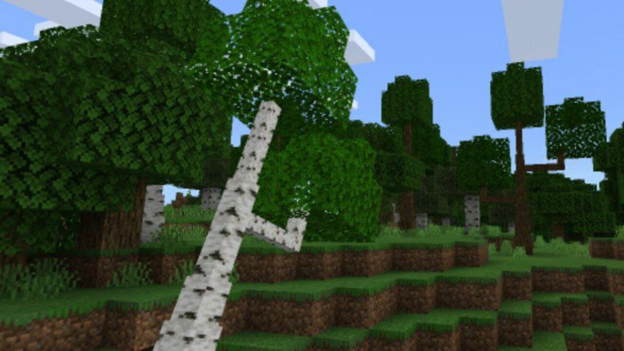 Falling Birch from Tree Mod for Minecraft PE