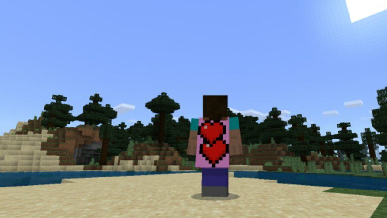 Cape with Hearts from Capes Mod for Minecraft PE