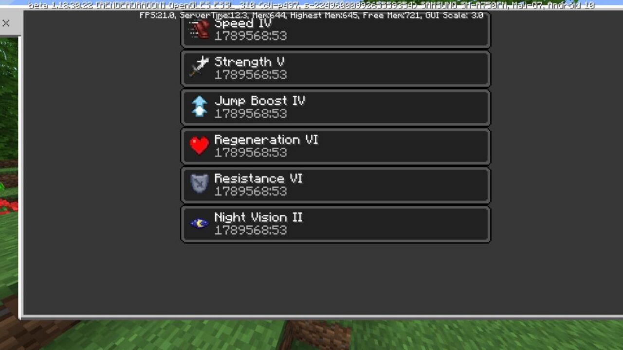 Features from Infinity Gauntlet Mod for Minecraft PE