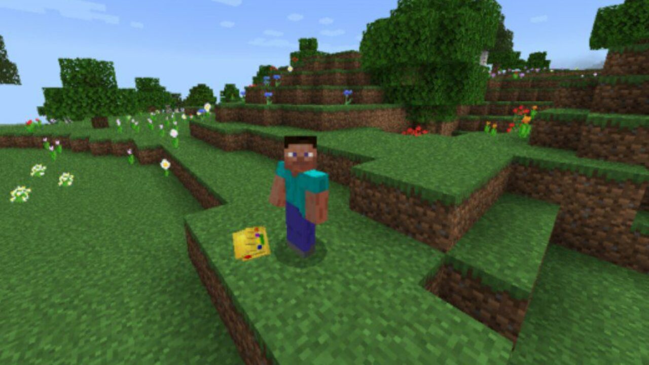 Steve and Gauntlet from Infinity Gauntlet Mod for Minecraft PE