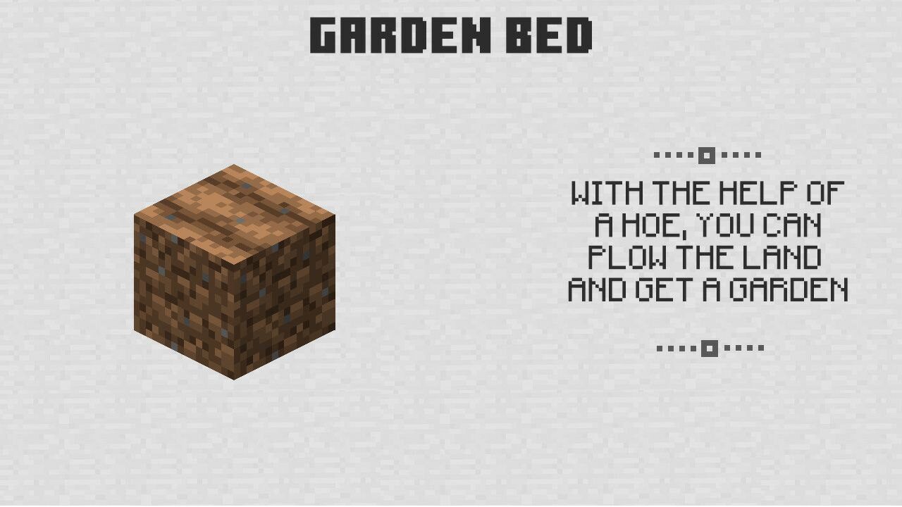 Garden Bed from Minecraft PE 0.4