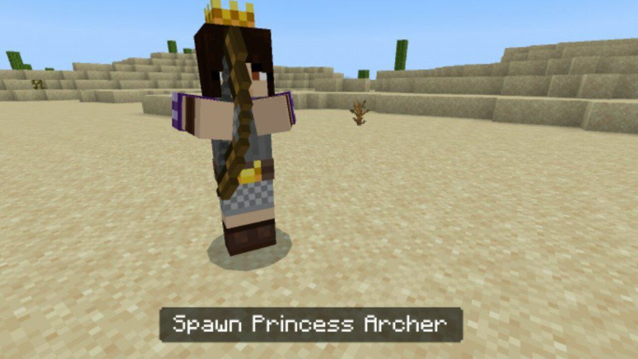 Princess Archer from Clash of Craft Mod for Minecraft PE