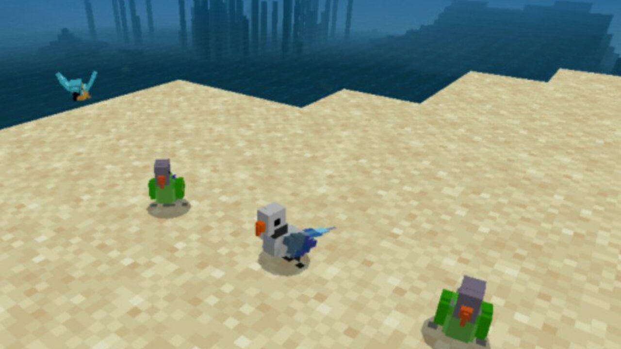 Parrots from Birds Mod for Minecraft PE