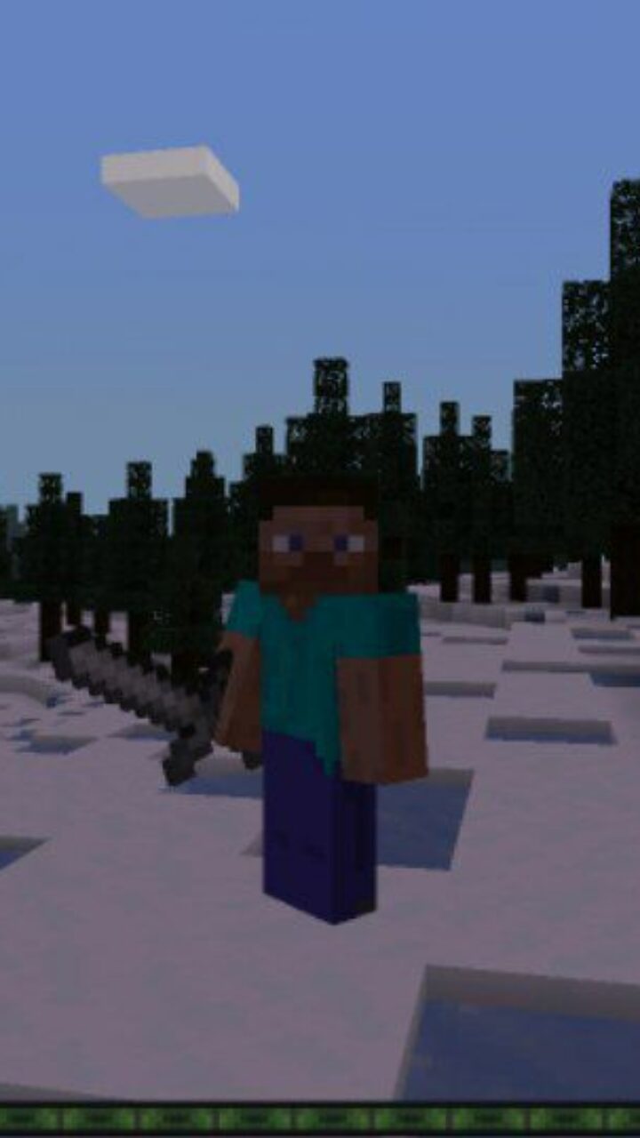 Steve and Forest from Frozen Survival Map for Minecraft PE