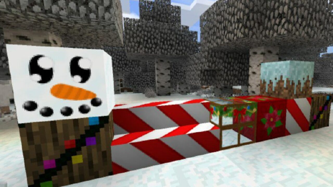 New Blocks from Christmas Texture Pack for Minecraft PE