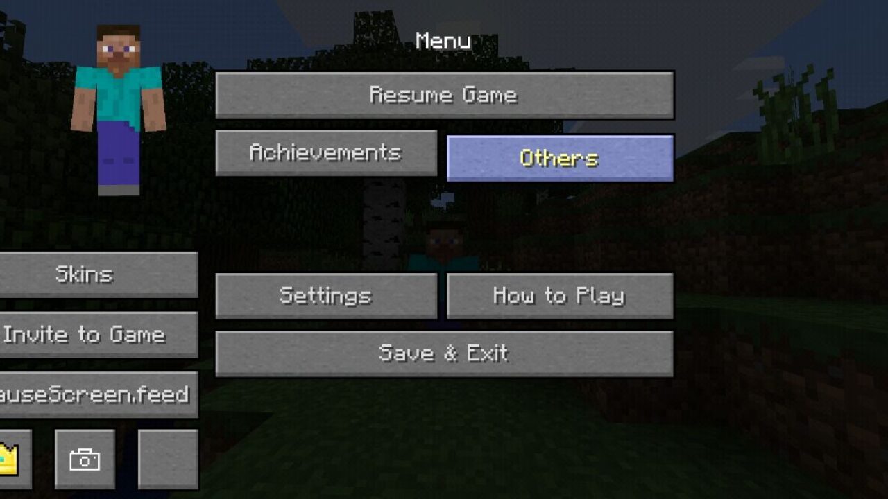 Menu from Gui Texture Pack for Minecraft PE