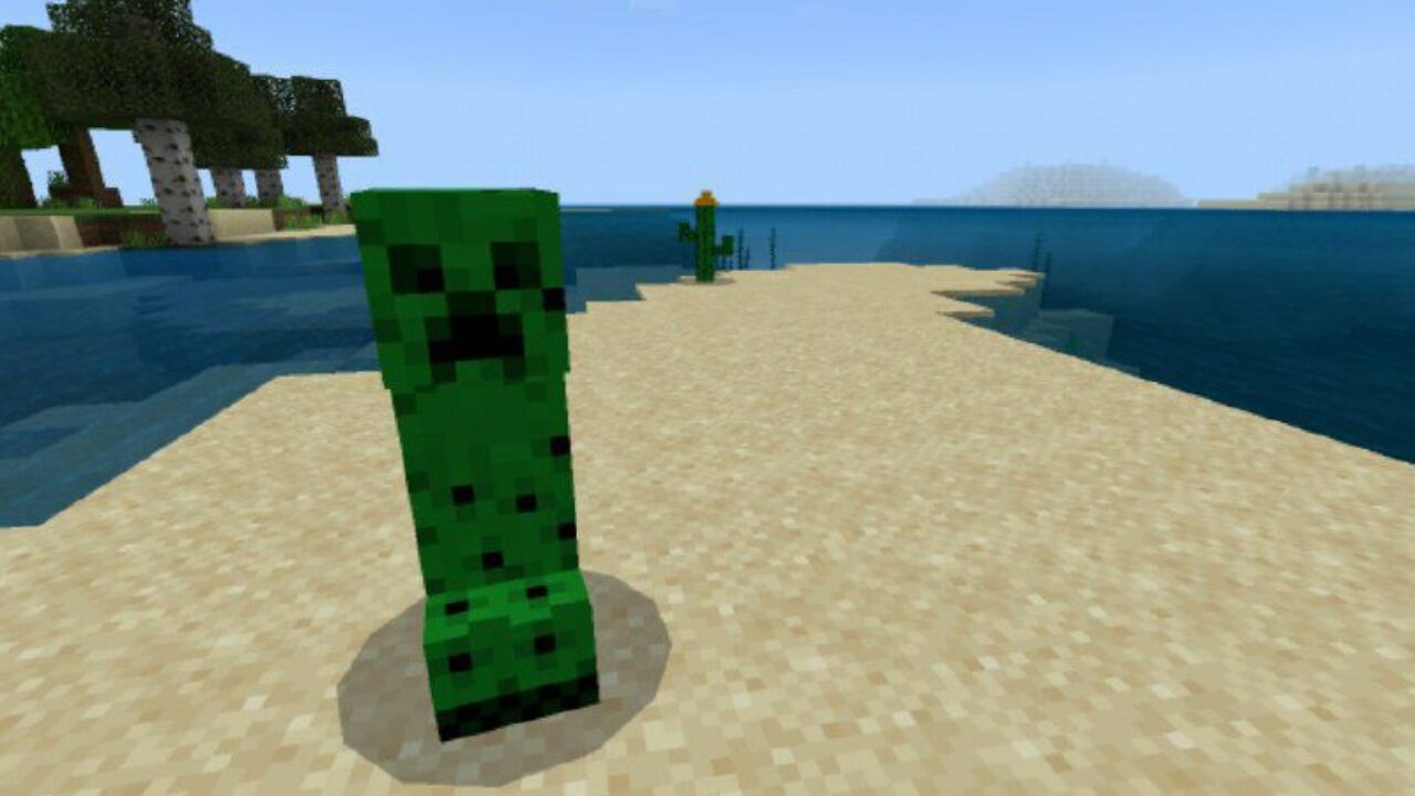 Creeper from Cactus Armor and Sword Mod for Minecraft PE