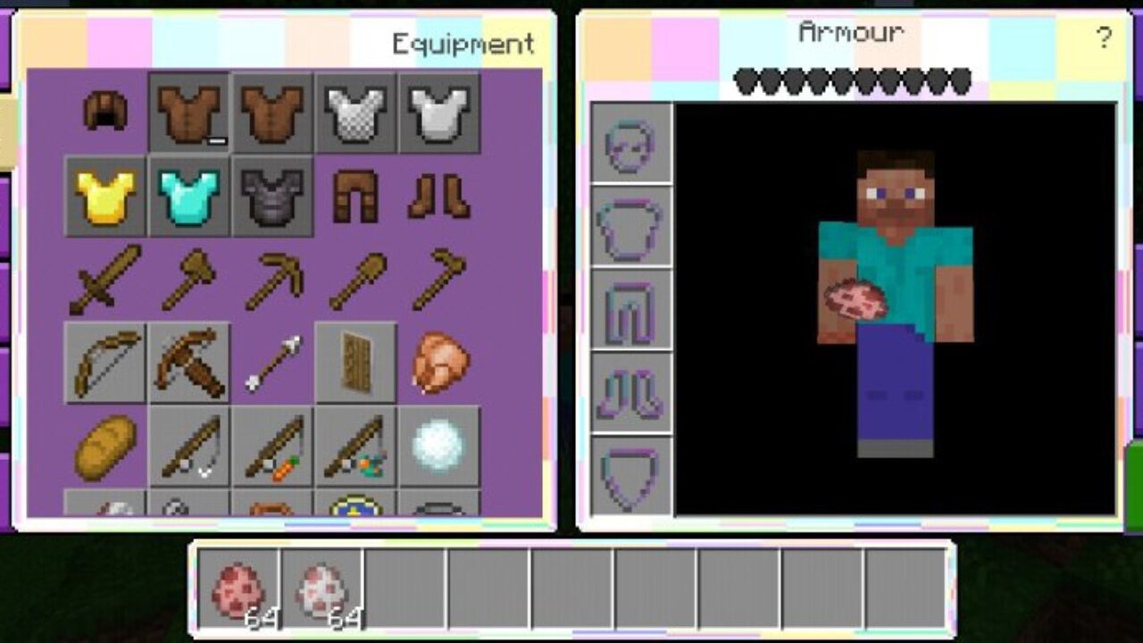 Inventory from Candy Texture Pack for Minecraft PE