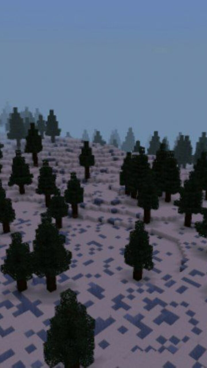 Forest from Frozen Survival Map for Minecraft PE